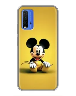Чехол для Xiaomi Redmi 9T с картинкой «Микки на желтом»