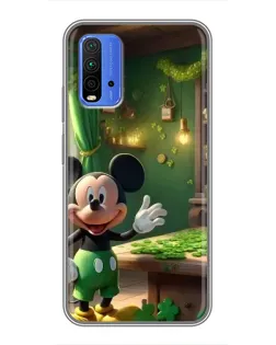 Чехол для Xiaomi Redmi 9T с картинкой «Микки в мастерской»