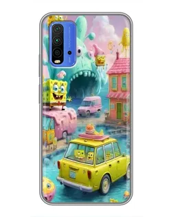 Чехол для Xiaomi Redmi 9T с картинкой «Монстр-трак приключения»