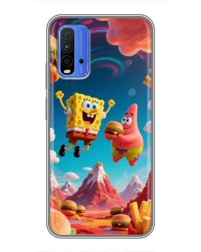 Чехол для Xiaomi Redmi 9T с картинкой «Космический фастфуд»