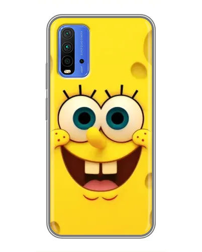 Чехол для Xiaomi Redmi 9T с картинкой «Губка Боб улыбка»