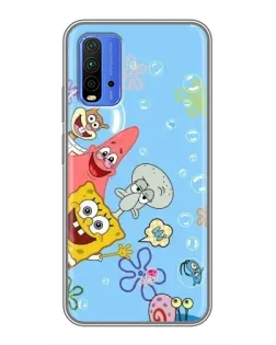 Чехол для Xiaomi Redmi 9T с картинкой «Веселые пузырьки»
