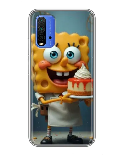 Чехол для Xiaomi Redmi 9T с картинкой «Повар Спанч Боб»