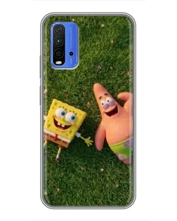 Чехол для Xiaomi Redmi 9T с картинкой «Друзья на лужайке» Чехол для Xiaomi Redmi 9T с картинкой «Друзья на лужайке»