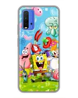 Чехол для Xiaomi Redmi 9T с картинкой «Губка Боб и друзья» Чехол для Xiaomi Redmi 9T с картинкой «Губка Боб и друзья»