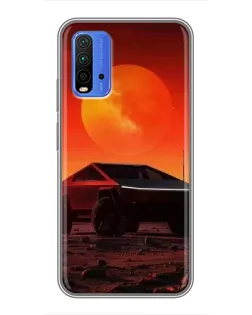 Чохол для Xiaomi Redmi 9T з картинкою «Cybertruck на Марсі»