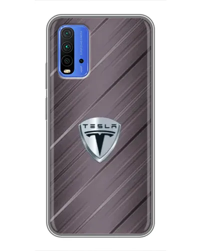 Чехол для Xiaomi Redmi 9T с картинкой «Металлическая текстура Tesla» Чехол для Xiaomi Redmi 9T с картинкой «Металлическая текстура Tesla»