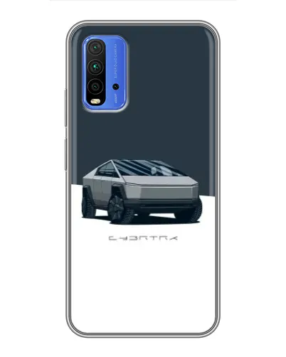 Чехол для Xiaomi Redmi 9T с картинкой «Серебристый Cybertruck Tesla» Чехол для Xiaomi Redmi 9T с картинкой «Серебристый Cybertruck Tesla»
