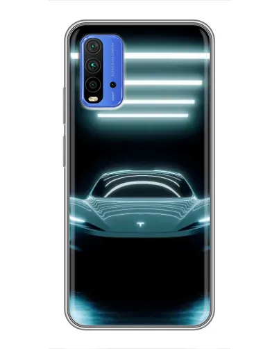 Чехол для Xiaomi Redmi 9T с картинкой «Tesla в неоне» Чехол для Xiaomi Redmi 9T с картинкой «Tesla в неоне»
