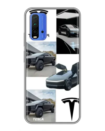 Чехол для Xiaomi Redmi 9T с картинкой «Коллаж Cybertruck Tesla» Чехол для Xiaomi Redmi 9T с картинкой «Коллаж Cybertruck Tesla»