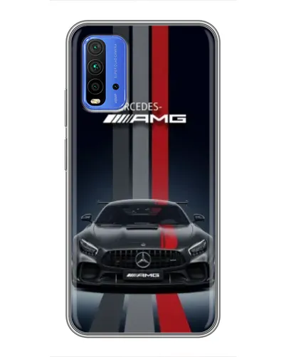Чехол для Xiaomi Redmi 9T с картинкой «Mercedes — белый карбон» Чехол для Xiaomi Redmi 9T с картинкой «Mercedes — белый карбон»