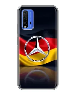 Чехол для Xiaomi Redmi 9T с картинкой «Mercedes — флаг Германии»