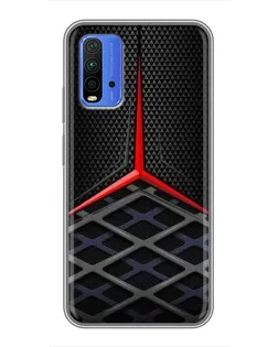 Чехол для Xiaomi Redmi 9T с картинкой «Mercedes Carbon Grid»