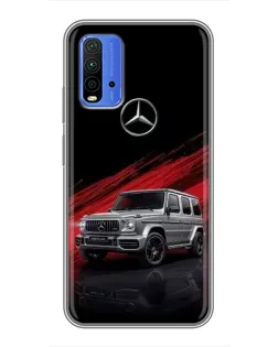Чехол для Xiaomi Redmi 9T с картинкой «Mercedes G-Class красный»