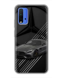 Чехол для Xiaomi Redmi 9T с картинкой «Mercedes AMG — графика»