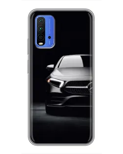 Чехол для Xiaomi Redmi 9T с картинкой «Свет фар Mercedes»