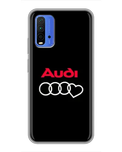 Чехол для Xiaomi Redmi 9T с картинкой «Логотип Audi Heart»