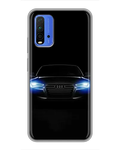 Чехол для Xiaomi Redmi 9T с картинкой «Audi в неоне»