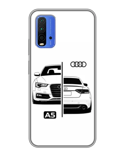 Чехол для Xiaomi Redmi 9T с картинкой «Audi — контрастный дизайн»