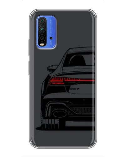 Чехол для Xiaomi Redmi 9T с картинкой «Задняя часть Audi — арт»