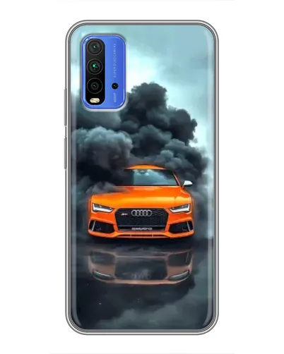 Чехол для Xiaomi Redmi 9T с картинкой «Audi в облаках дыма»