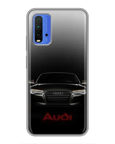 Чехол для Xiaomi Redmi 9T с картинкой «Audi — градиентный контур»