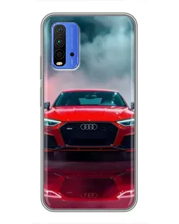 Чохол для Xiaomi Redmi 9T з картинкою «Audi RS — червоний стиль»