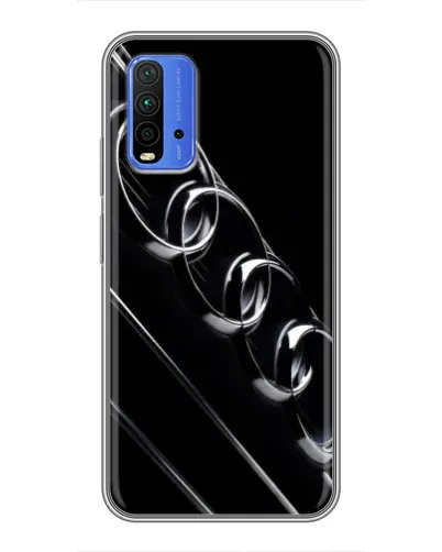 Чехол для Xiaomi Redmi 9T с картинкой «Audi — абстрактные кольца»