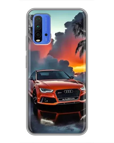 Чехол для Xiaomi Redmi 9T с картинкой «Audi — закат»