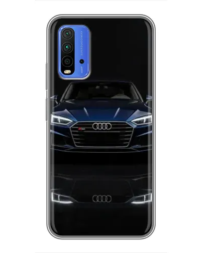 Чехол для Xiaomi Redmi 9T с картинкой «Audi — ночное отражение»