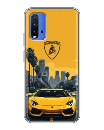 Чехол для Xiaomi Redmi 9T с картинкой «Желтый Lamborghini город» Чехол для Xiaomi Redmi 9T с картинкой «Желтый Lamborghini город»
