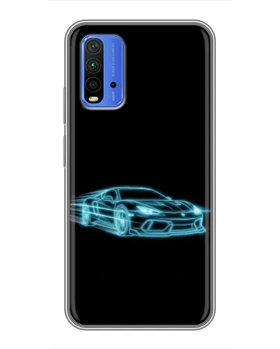 Чехол для Xiaomi Redmi 9T с картинкой «Неоновый контур Lamborghini» Чехол для Xiaomi Redmi 9T с картинкой «Неоновый контур Lamborghini»