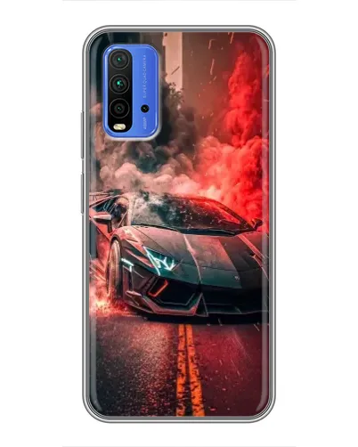 Чехол для Xiaomi Redmi 9T с картинкой «Lamborghini красный дым» Чехол для Xiaomi Redmi 9T с картинкой «Lamborghini красный дым»