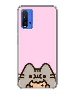 Чехол для Xiaomi Redmi 9T с картинкой «Pusheen и печенье» Чехол для Xiaomi Redmi 9T с картинкой «Pusheen и печенье»