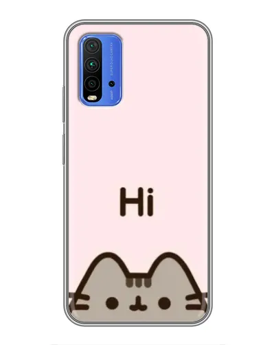 Чехол для Xiaomi Redmi 9T с картинкой «Пушин говорит Hi» Чехол для Xiaomi Redmi 9T с картинкой «Пушин говорит Hi»