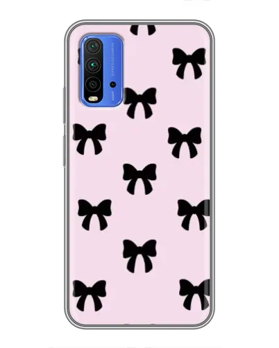 Чехол для Xiaomi Redmi 9T с картинкой «Черные банты Coquette» Чехол для Xiaomi Redmi 9T с картинкой «Черные банты Coquette»