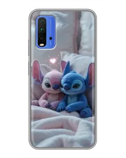 Чохол для Xiaomi Redmi 9T з картинкою «Плюшеві Стіч Ангел»