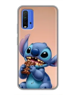 Чохол для Xiaomi Redmi 9T з картинкою «Стіч їсть шоколад»