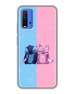 Чохол для Xiaomi Redmi 9T з картинкою «Stitch та Angel Love»
