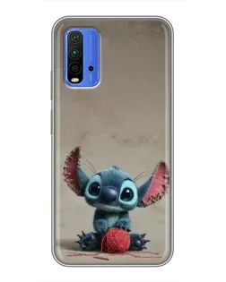 Чохол для Xiaomi Redmi 9T з картинкою «Стіч на чоричневому фоні»