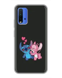 Чохол для Xiaomi Redmi 9T з картинкою «Анжел цілує Стіча»