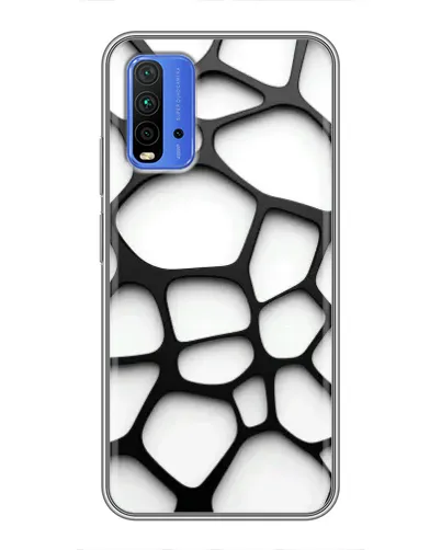 Чехол для Xiaomi Redmi 9T с картинкой «Белая объемная сетка» Чехол для Xiaomi Redmi 9T с картинкой «Белая объемная сетка»