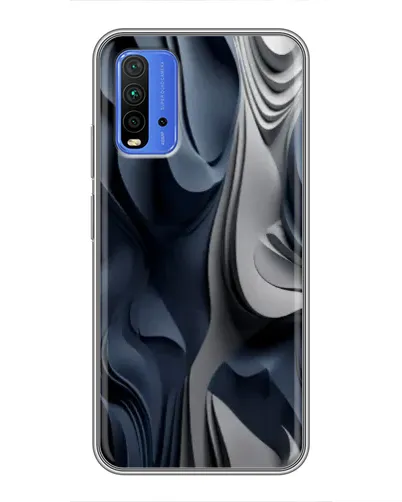Чехол для Xiaomi Redmi 9T с картинкой «Объемные синие складки» Чехол для Xiaomi Redmi 9T с картинкой «Объемные синие складки»