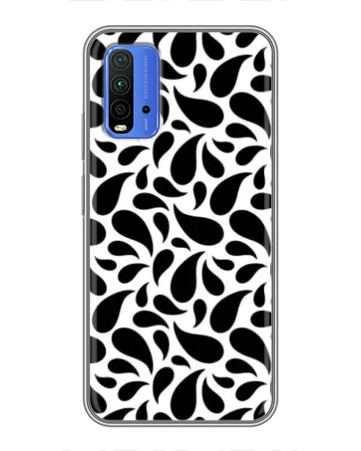 Чехол для Xiaomi Redmi 9T с картинкой «Контрастные черные капли» Чехол для Xiaomi Redmi 9T с картинкой «Контрастные черные капли»
