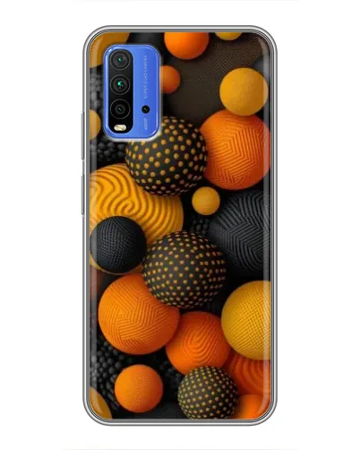Чехол для Xiaomi Redmi 9T с картинкой «Объемные оранжевые сферы» Чехол для Xiaomi Redmi 9T с картинкой «Объемные оранжевые сферы»