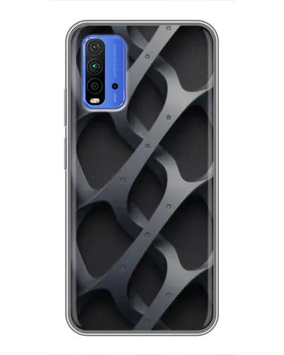 Чехол для Xiaomi Redmi 9T с картинкой «Объемное серое плетение» Чехол для Xiaomi Redmi 9T с картинкой «Объемное серое плетение»