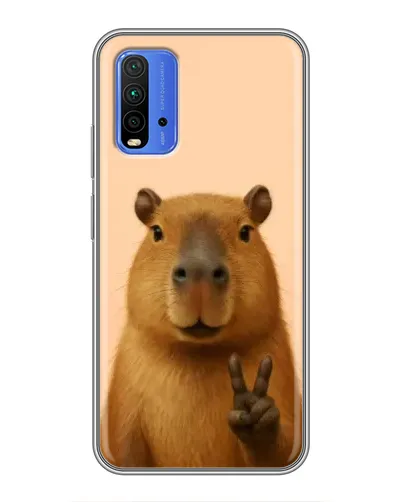 Чехол для Xiaomi Redmi 9T с картинкой «Капибара виктория»