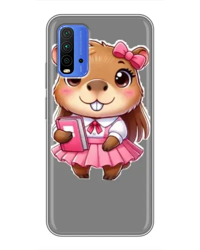 Чехол для Xiaomi Redmi 9T с картинкой «Девочка капибара»