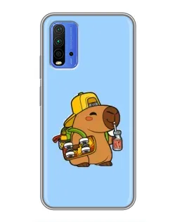 Чохол для Xiaomi Redmi 9T з картинкою «Капібара на скейті» Чохол для Xiaomi Redmi 9T з картинкою «Капібара на скейті»
