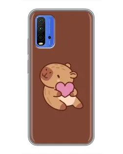 Чохол для Xiaomi Redmi 9T з картинкою «Капібара з серцем» Чохол для Xiaomi Redmi 9T з картинкою «Капібара з серцем»